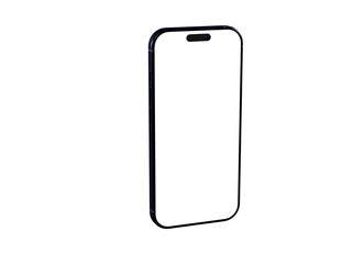 High-quality image of a modern smartphone with a blank screen, perfect for app presentations or website designs.