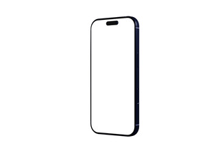 High-quality image of a sleek, modern smartphone with a blank screen, perfect for app presentations or website designs.