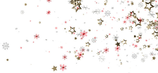 Elegant holiday background with golden stars and snowflakes. Perfect for Christmas, New Year, and winter designs. Creates a sense of joy and cel