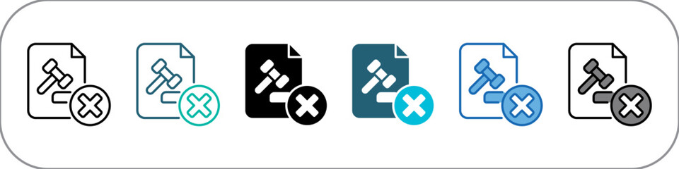 Waiver Icon Pack Multistyle Illustration