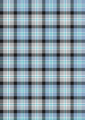 Seamless blue and white plaid fabric pattern for a textile backdrop design