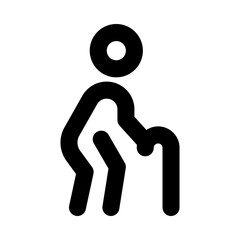Elderly Icon Line Style