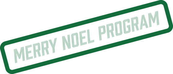 Professional Green Festive Stamp for Holiday Program Announcements and Seasonal Event Schedules