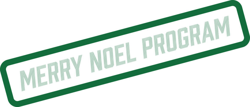 Professional Green Festive Stamp for Holiday Program Announcements and Seasonal Event Schedules