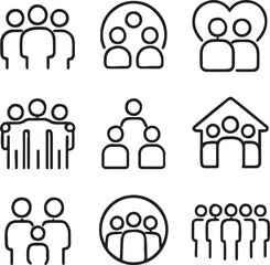 Fototapeta premium set of icons for web set of icons for sewing social network icons set of icons for web design