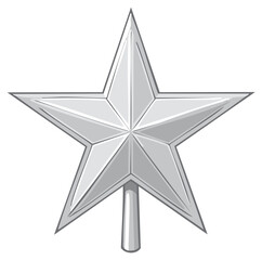 Obraz premium Sparkling Silver Star Graphic Element with Shimmering Facets Perfect for Holiday Decorations