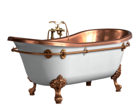  Steampunk Clawfoot Tub – Fantasy Bathroom Design PNG