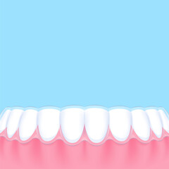 Lower teeth (Essix retainer) - Text box sign blank banner (square).eps