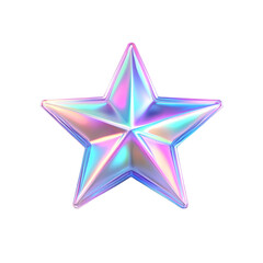 Obraz premium rainbow star isolated on white background