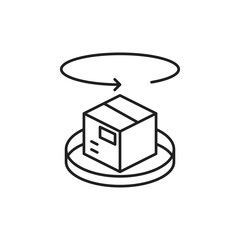 Return Icon, Product Package Presentation Asset for SaaS.