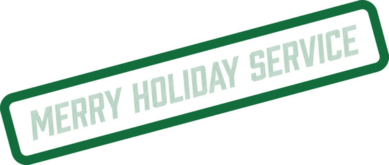 Green framed merry holiday service stamp for festive seasonal customer support and offerings