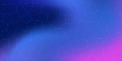 Glowing blue and pink abstract color gradient banner poster cover design, dark blured texture, copy space
