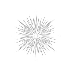 Abstract radial burst emanating from a central point, resembling a star or explosion.