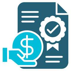 Grant Blue White Icon