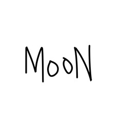moon text design