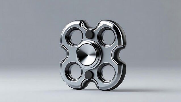 Metallic Fidget Spinner Toy Representing Modern Play and Anxiety Relief Tool