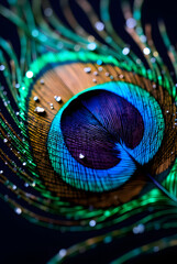 Naklejka premium Magnifying glass focusing on the word “Trends” on dark background — concept of business analysis, growth, and innovation