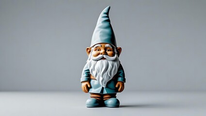 Adorable Garden Gnome Figurine with Blue Hat a Playful Element for Home and Garden Decor