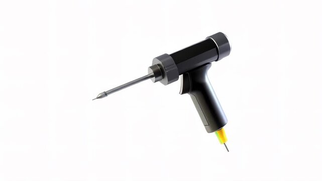 A sleek, modern screwdriver design featuring a black handle and a yellow tip, ideal for precision tasks.