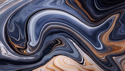Abstract marble design with glossy ink flow and agate-style waves, ideal for modern art prints and digital backgrounds.