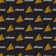 Triangular Cheese Dairy Abstraction Pattern Art can be use for background and apparel design