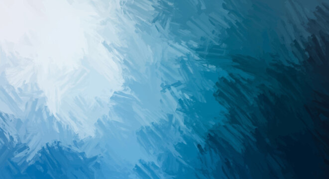 Abstract blue and white brushstroke textured background with dynamic light and shadow play creating a sense of depth and movement