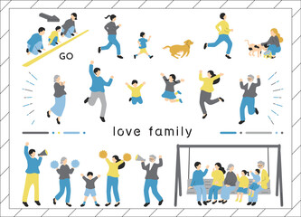 Fototapeta premium 家族 イラスト素材集