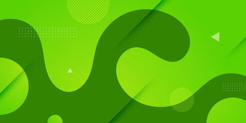 Abstract fluid wave green color background. Simple and trendy pattern background. Eps10 vector