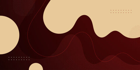 Abstract wave fluid background. Simple brown color element background design. Trendy shapes geometric pattern.