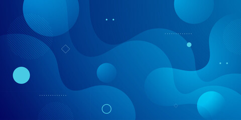 Abstract blue wave fluid pattern background. Simple elegant banner circle element pattern concept.