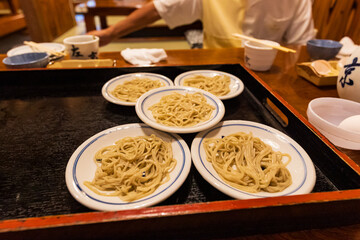 出石そば　皿そば