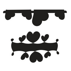 Romantic Love Symbol Vector-simple Silhouette Art Design