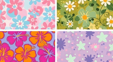 seamless pattern with flowers
