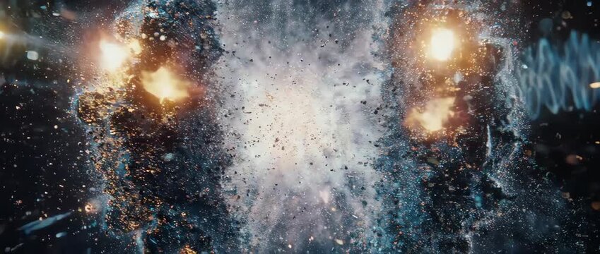 A beautiful and powerful slow-motion visualization of nuclear fission. A neutron strikes a nucleus, causing it to split and release a cascade of energy.