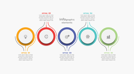 Vector infographic business template colorful design