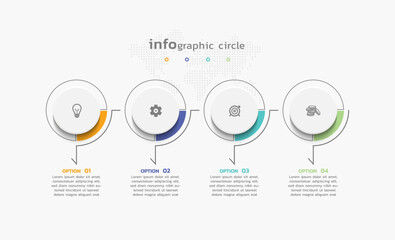 Vector infographic business template colorful design