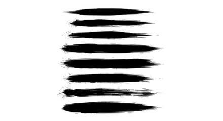 Collection of Textured Artistic Brush Stroke Elements for Creative Design Projects