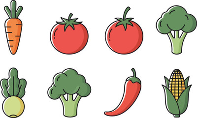 Collection Of Fresh Healthy Vegetables For Cooking