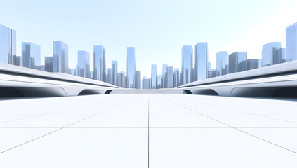 Modern geometric architectural decoration design abstract three-dimensional commercial structure background