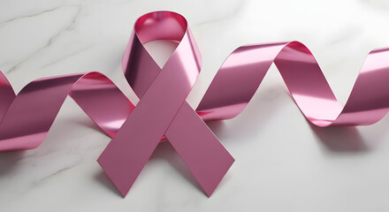 Show your support with this pink ribbon, a symbol of hope and awareness for a cause, perfect for promoting campaigns and events