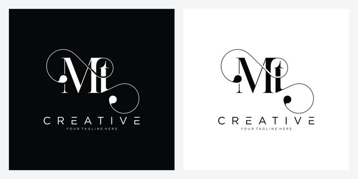 Initial MT Logo Design Vector template