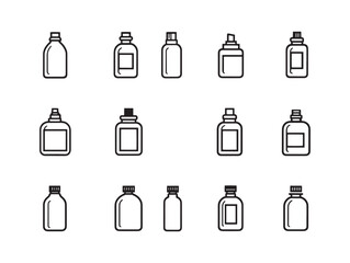 Fototapeta premium Foundation Bottle Line Art Skin Perfection