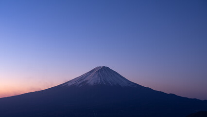 The summit of Mt. Fuji at magic hour