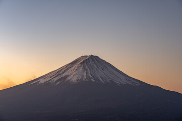 The summit of Mt. Fuji at magic hour