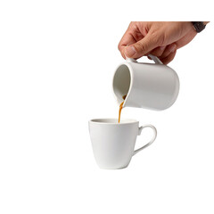  Close-up of Hand Pouring Coffee into Cup 