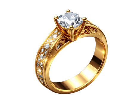 Hand Holding Shining Light Bulb with Energy Rays, Creative Concept, isolated - 3D Glossy Wedding Rings with Diamond Detail PNG