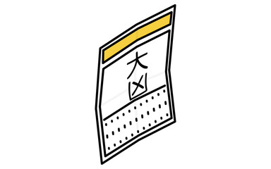 イベントアイコン、おみくじ、大凶のシンプルなアイソメトリックイラスト