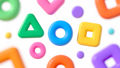 Naklejka premium Abstract geometric shape commercial poster creative 3D rendering illustration background