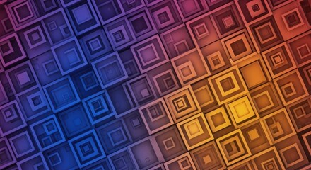 Geometric Square Pattern Gradient Abstract Background