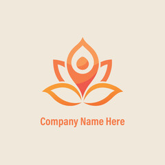 abstract yoga logo design vector simple 